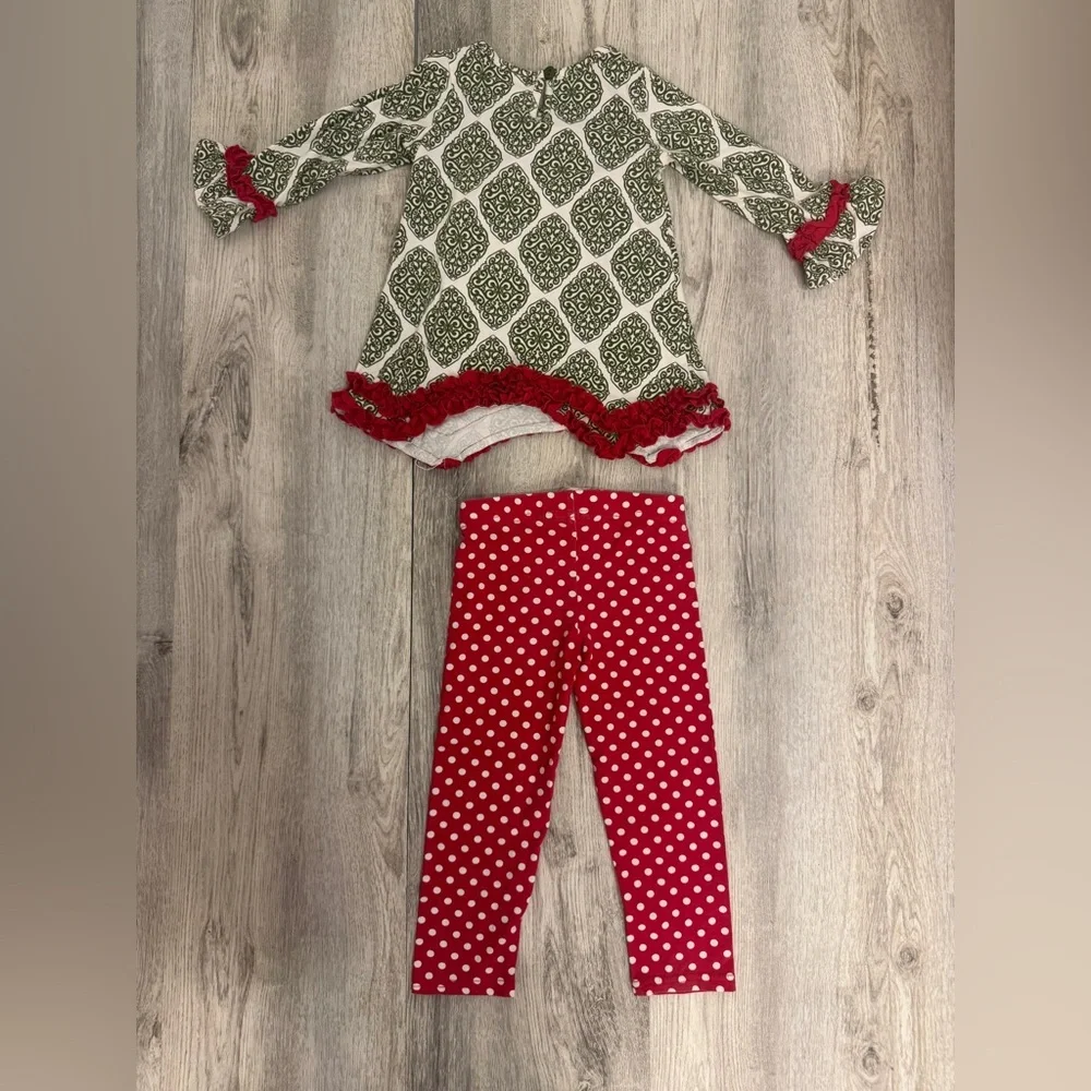 Emily Rose Red and White Santa Holiday Outfit